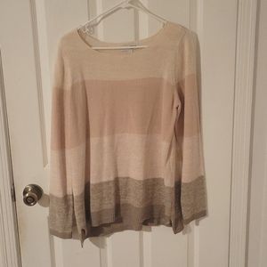 Kim Rogers Light Sweater, Pink/Brown, Petite L